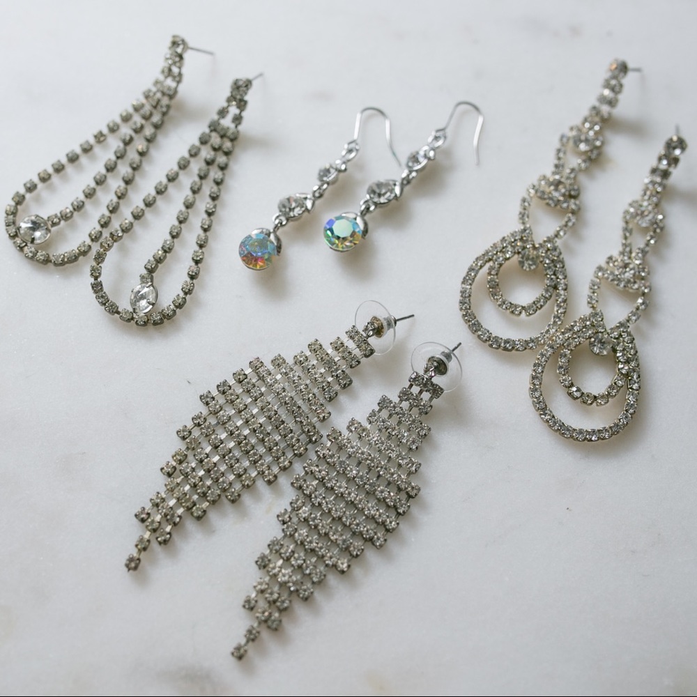 Set of four special occasion earrings